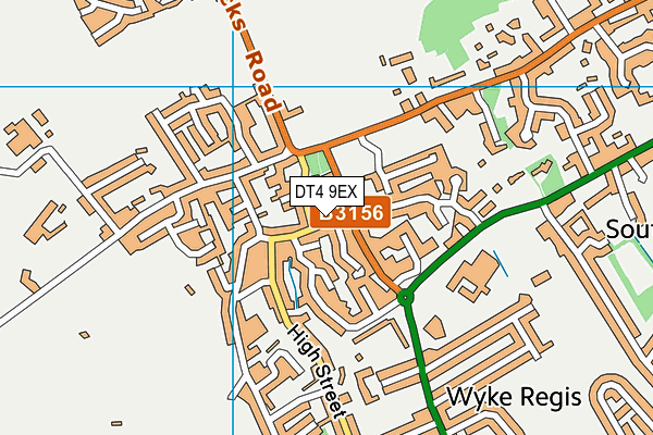 DT4 9EX map - OS VectorMap District (Ordnance Survey)