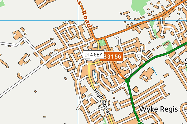 DT4 9EY map - OS VectorMap District (Ordnance Survey)