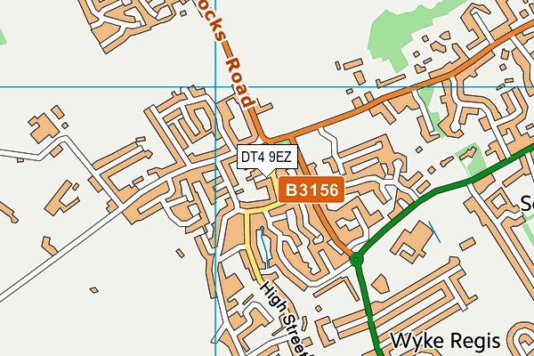 DT4 9EZ map - OS VectorMap District (Ordnance Survey)