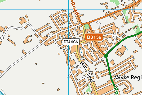 DT4 9GA map - OS VectorMap District (Ordnance Survey)