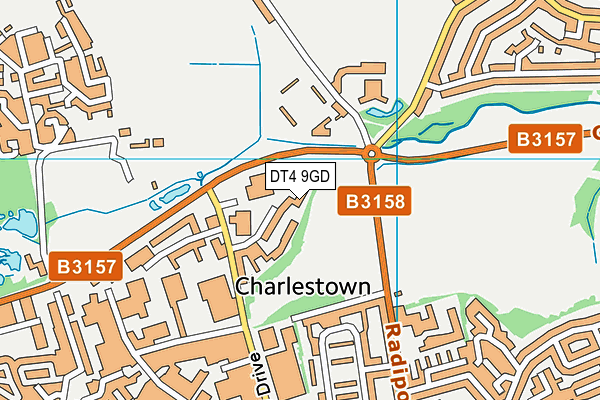 DT4 9GD map - OS VectorMap District (Ordnance Survey)