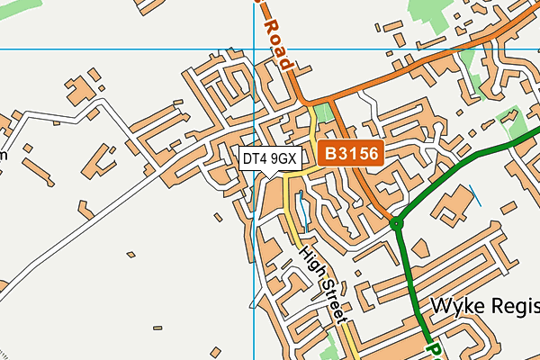 DT4 9GX map - OS VectorMap District (Ordnance Survey)