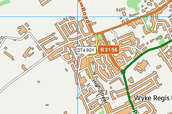 DT4 9GY map - OS VectorMap District (Ordnance Survey)