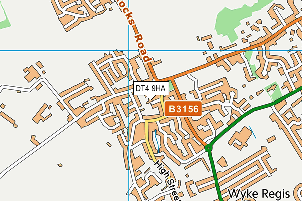 DT4 9HA map - OS VectorMap District (Ordnance Survey)