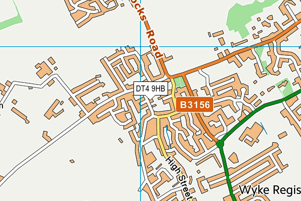 DT4 9HB map - OS VectorMap District (Ordnance Survey)