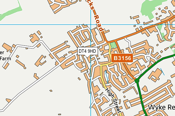 DT4 9HD map - OS VectorMap District (Ordnance Survey)