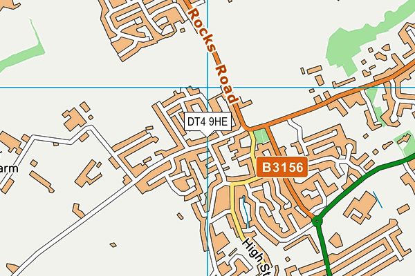 DT4 9HE map - OS VectorMap District (Ordnance Survey)