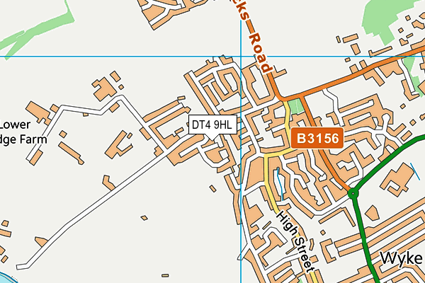 DT4 9HL map - OS VectorMap District (Ordnance Survey)