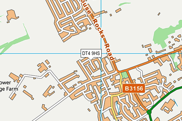 DT4 9HS map - OS VectorMap District (Ordnance Survey)