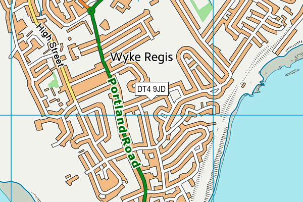 DT4 9JD map - OS VectorMap District (Ordnance Survey)