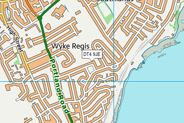 DT4 9JE map - OS VectorMap District (Ordnance Survey)