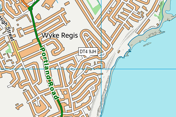 DT4 9JH map - OS VectorMap District (Ordnance Survey)