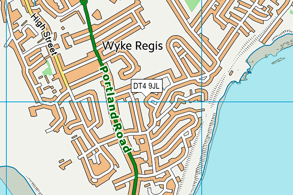 DT4 9JL map - OS VectorMap District (Ordnance Survey)