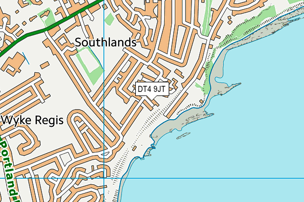 DT4 9JT map - OS VectorMap District (Ordnance Survey)