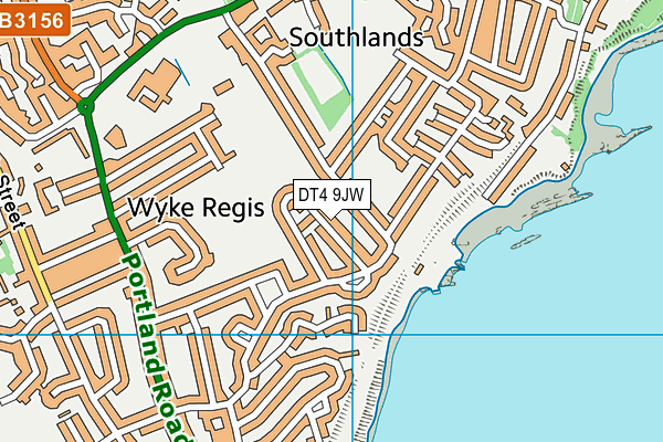 DT4 9JW map - OS VectorMap District (Ordnance Survey)