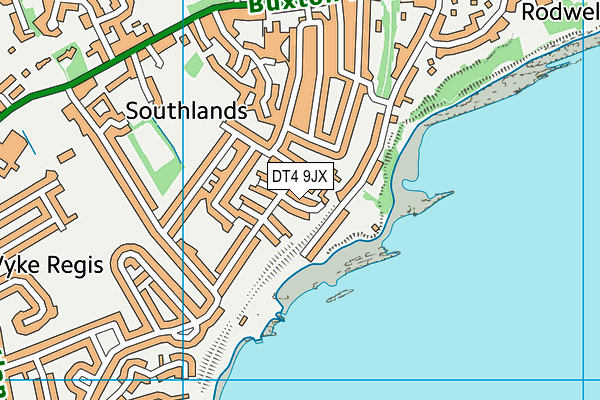 DT4 9JX map - OS VectorMap District (Ordnance Survey)