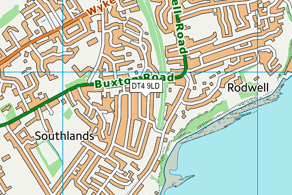 DT4 9LD map - OS VectorMap District (Ordnance Survey)