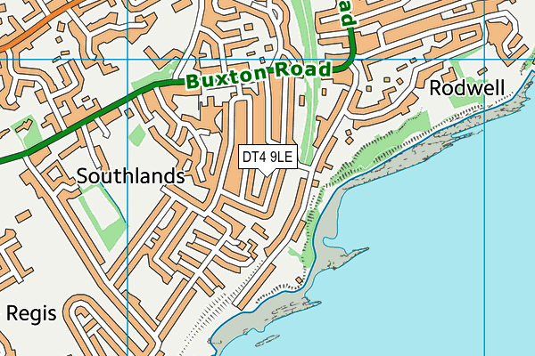 DT4 9LE map - OS VectorMap District (Ordnance Survey)