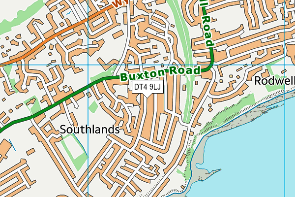 DT4 9LJ map - OS VectorMap District (Ordnance Survey)