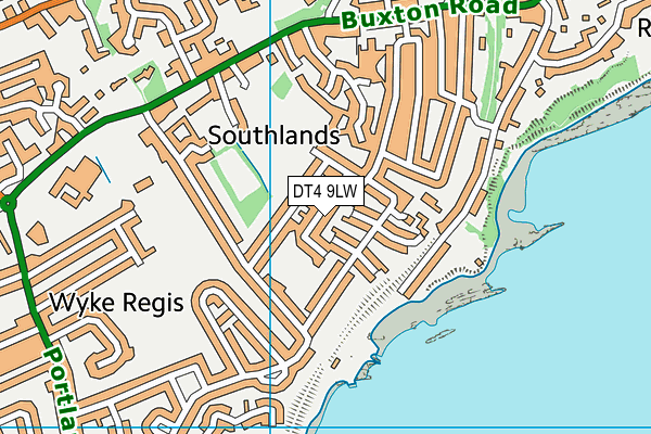 DT4 9LW map - OS VectorMap District (Ordnance Survey)