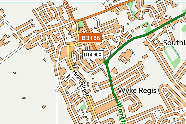 DT4 9LX map - OS VectorMap District (Ordnance Survey)