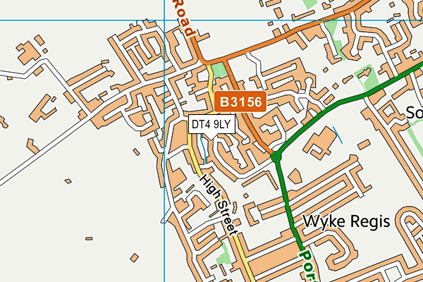DT4 9LY map - OS VectorMap District (Ordnance Survey)