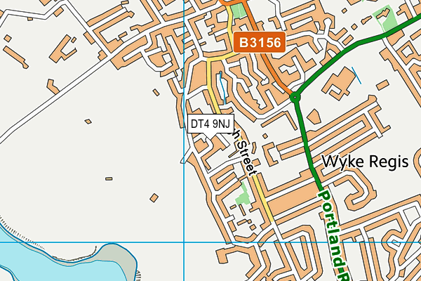 DT4 9NJ map - OS VectorMap District (Ordnance Survey)