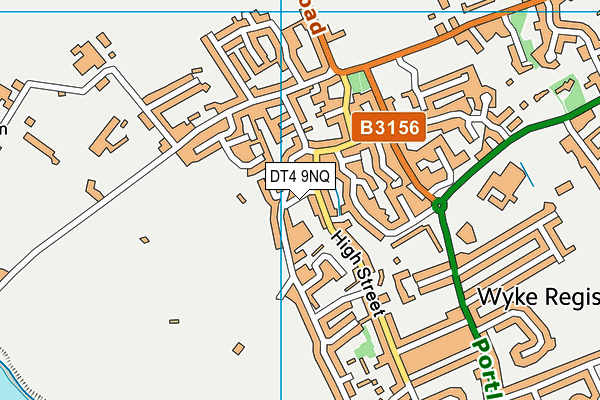 DT4 9NQ map - OS VectorMap District (Ordnance Survey)