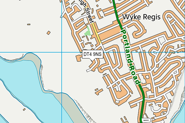 DT4 9NS map - OS VectorMap District (Ordnance Survey)