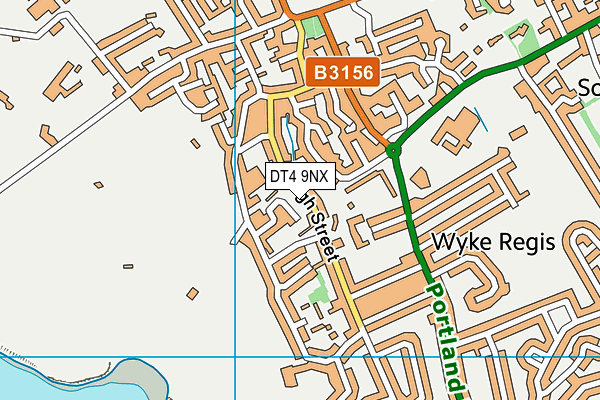 DT4 9NX map - OS VectorMap District (Ordnance Survey)