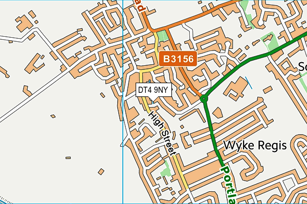 DT4 9NY map - OS VectorMap District (Ordnance Survey)