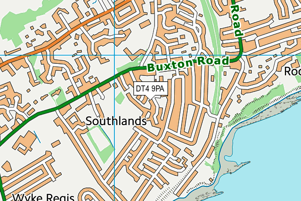 DT4 9PA map - OS VectorMap District (Ordnance Survey)