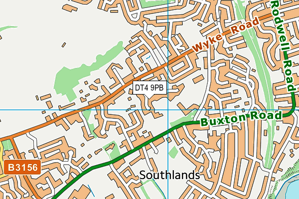 DT4 9PB map - OS VectorMap District (Ordnance Survey)