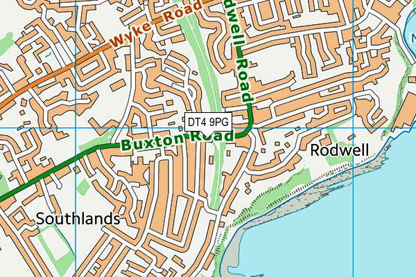 DT4 9PG map - OS VectorMap District (Ordnance Survey)