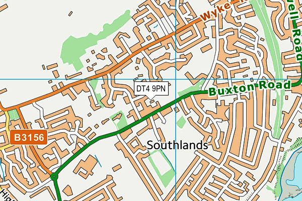 DT4 9PN map - OS VectorMap District (Ordnance Survey)