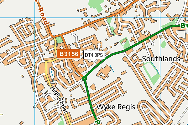 DT4 9PS map - OS VectorMap District (Ordnance Survey)