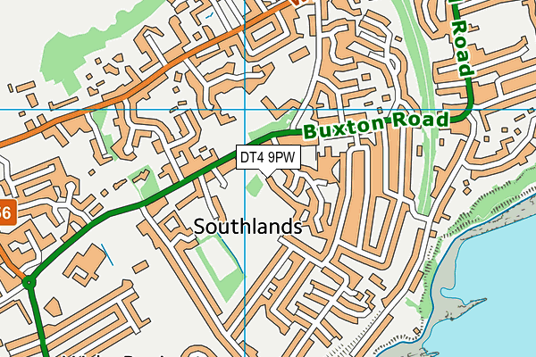 DT4 9PW map - OS VectorMap District (Ordnance Survey)