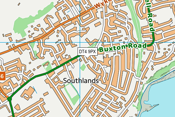 DT4 9PX map - OS VectorMap District (Ordnance Survey)