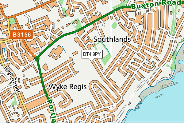 DT4 9PY map - OS VectorMap District (Ordnance Survey)