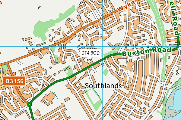 DT4 9QD map - OS VectorMap District (Ordnance Survey)