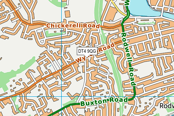 DT4 9QG map - OS VectorMap District (Ordnance Survey)