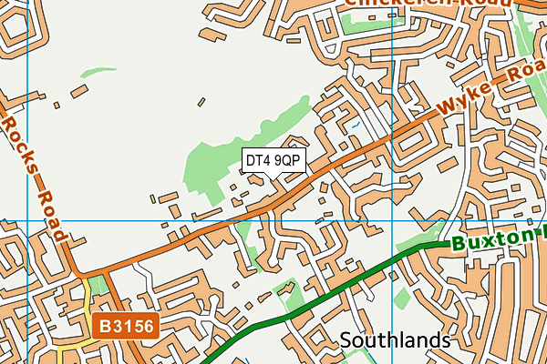 DT4 9QP map - OS VectorMap District (Ordnance Survey)