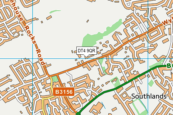DT4 9QR map - OS VectorMap District (Ordnance Survey)