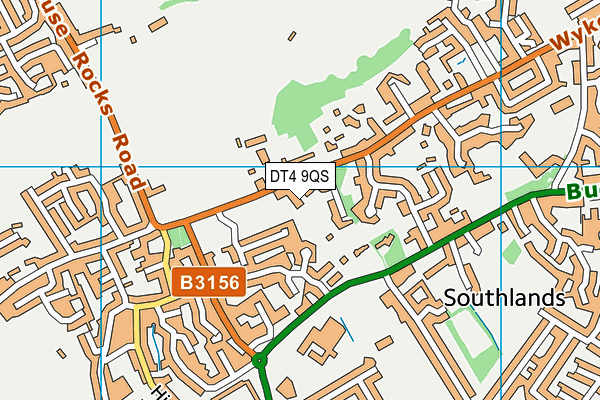 DT4 9QS map - OS VectorMap District (Ordnance Survey)