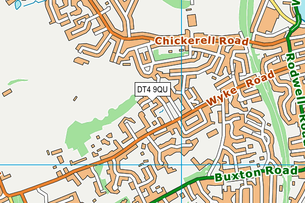 DT4 9QU map - OS VectorMap District (Ordnance Survey)