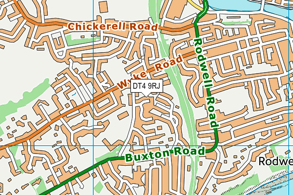 DT4 9RJ map - OS VectorMap District (Ordnance Survey)