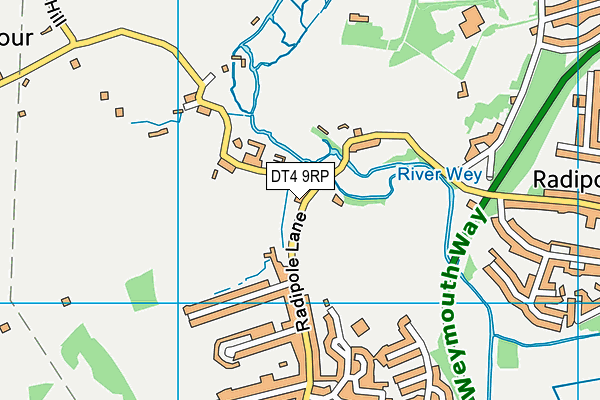 DT4 9RP map - OS VectorMap District (Ordnance Survey)