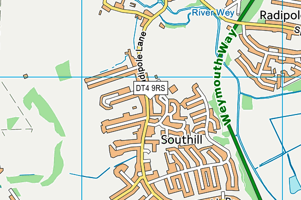 DT4 9RS map - OS VectorMap District (Ordnance Survey)