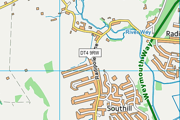 DT4 9RW map - OS VectorMap District (Ordnance Survey)