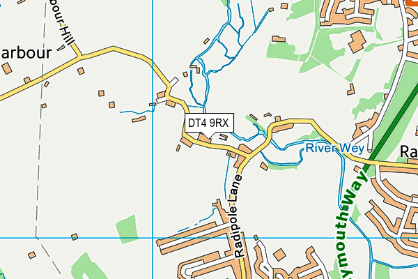 DT4 9RX map - OS VectorMap District (Ordnance Survey)